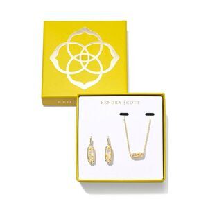 Kendra Scott -  Eva Pendant Necklace and Drop Earring White